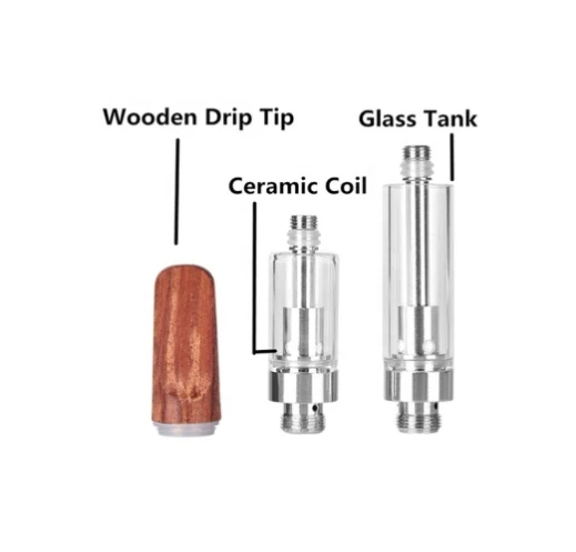 Ntoo Txia Tawv Twb Nyiaj Rov Qab CBD Atomizer nrog 1.210 Ntsia Rhuav Lub thawv roj teeb