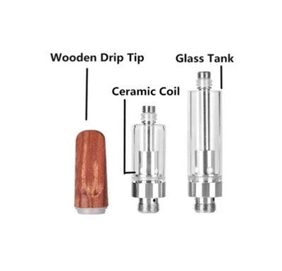 Ntoo Txia Tawv Twb Nyiaj Rov Qab CBD Atomizer nrog 1.210 Ntsia Rhuav Lub thawv roj teeb